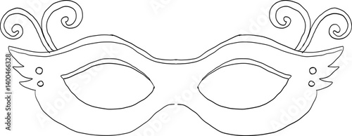 Festive carnival mask silhouette