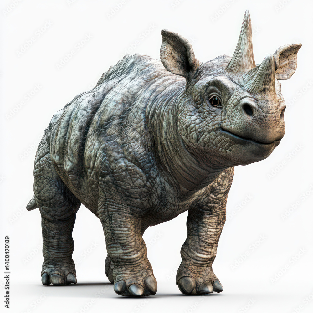 Fototapeta premium rhinoceros isolated on white