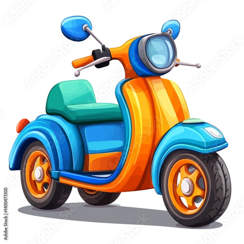 Vector tuk tuk cartoon 