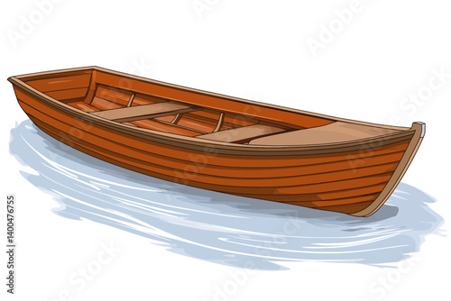 Old wooden boat on the water