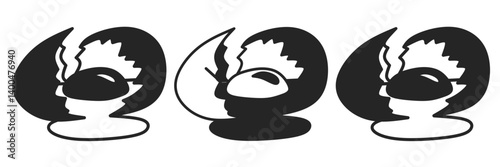 Egg icon on white background. Vector logo egg illustration.