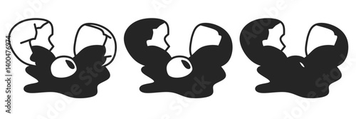 Egg icon on white background. Vector logo egg illustration.