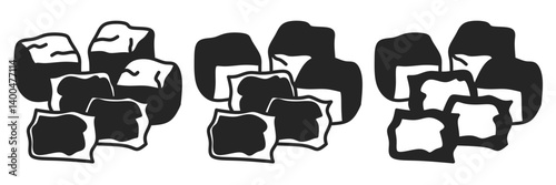 Tofu icon on white background. Vector logo tofu illustration.