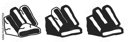 Tofu icon on white background. Vector logo tofu illustration.