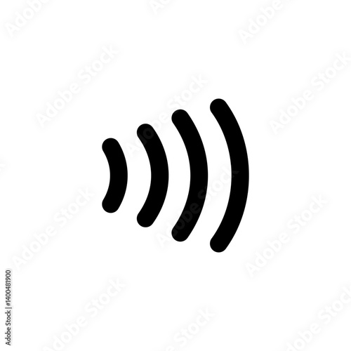 Contactless Icon. Contactless payment Symbol. Contactless credit card payment NFC vector icon with editable stroke
