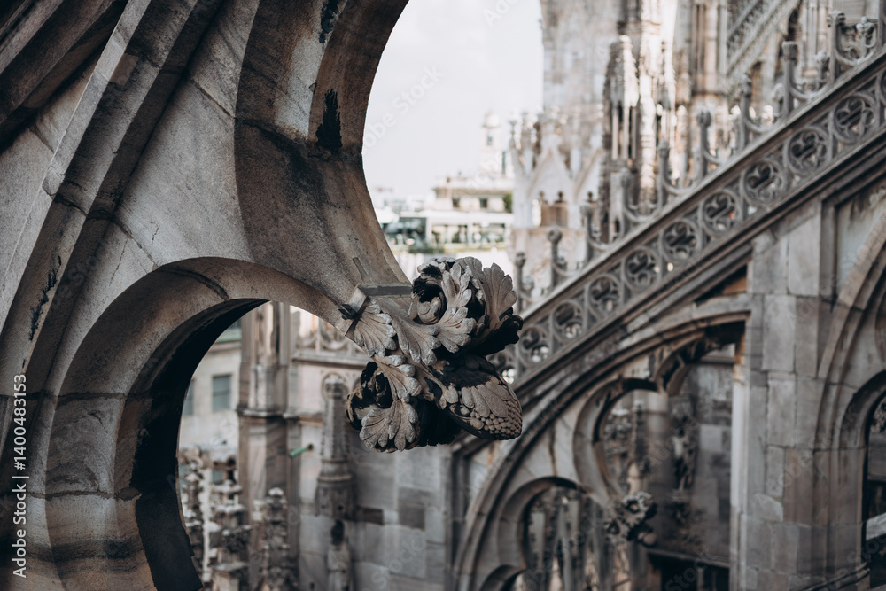Magic architecture of Duomo cathedral in Milan, Italy. Great vacations in Milan