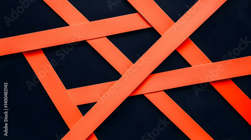 Wallpaper Mural Abstract orange stripes on black background; design element for website or presentation Torontodigital.ca
