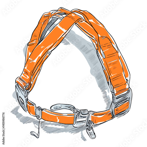 Orange safety harness 