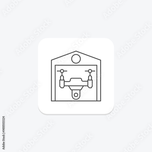 Agricultural Drone Hangar, vector, pixel perfect, illustrator file