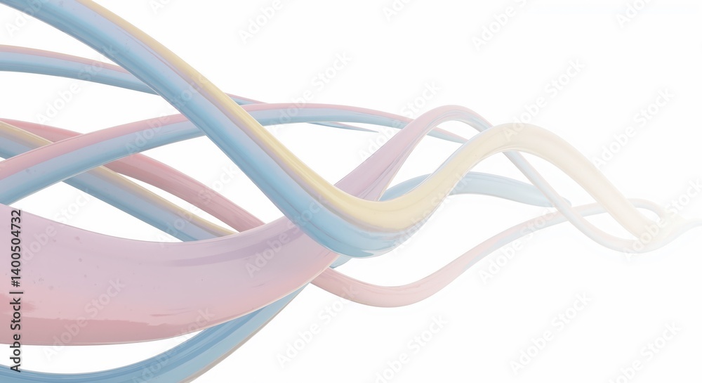 Abstract pastel waves flowing against a light background Abstract pastel waves flowing against a light background