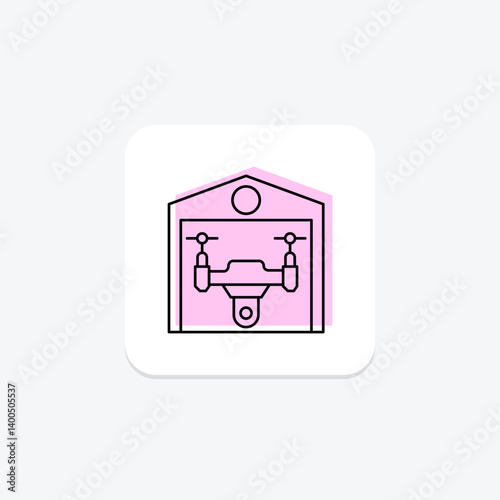 Agricultural Drone Hangar, vector, pixel perfect, illustrator file