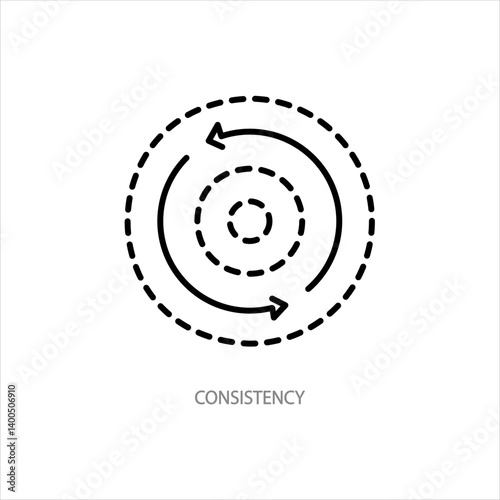 Consistency icon Simple thin line symbol