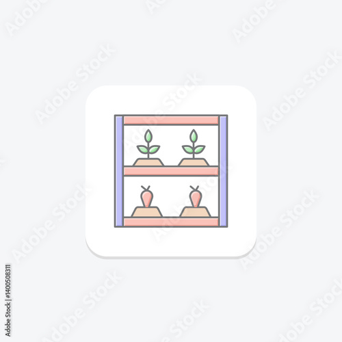 Vertical Farming Unit, vector, pixel perfect, illustrator file