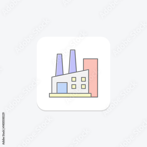 Sugar Processing Plant, vector, pixel perfect, illustrator file