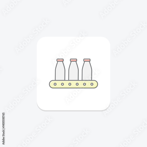 Dairy Processing Plant, vector, pixel perfect, illustrator file