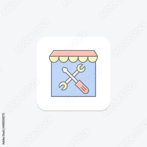 Farm Tool Shed, vector, pixel perfect, illustrator file
