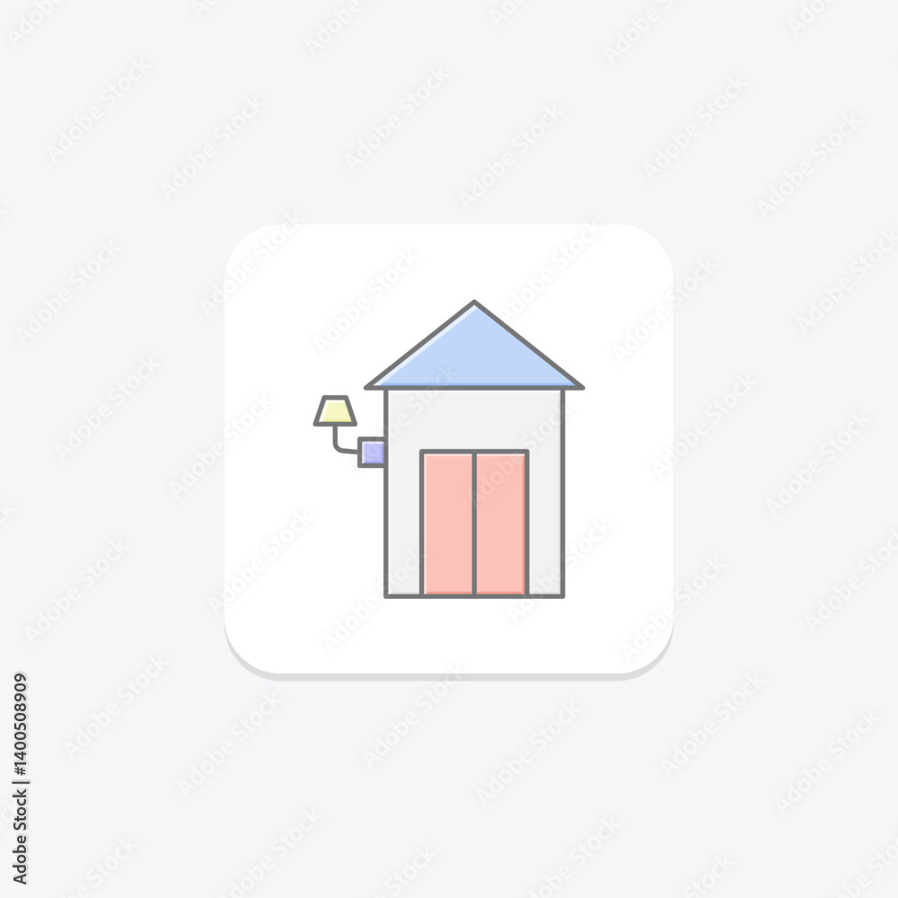 Farm Security Cabin, vector, pixel perfect, illustrator file