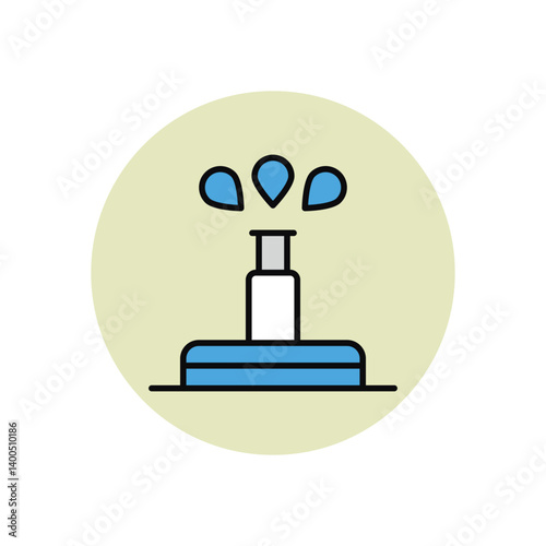 No Irrigation vector icon stock illustration