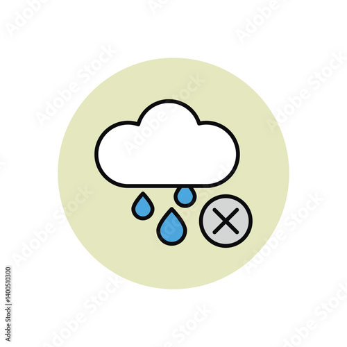 No Rain vector icon stock illustration