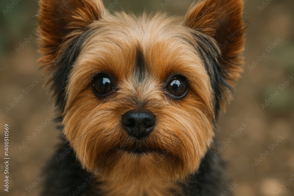 Yorkshire Terrier With Expressive Eyes in a Natural Setting During the Golden Hour Yorkshire Terrier With Expressive Eyes in a Natural Setting During the Golden Hour