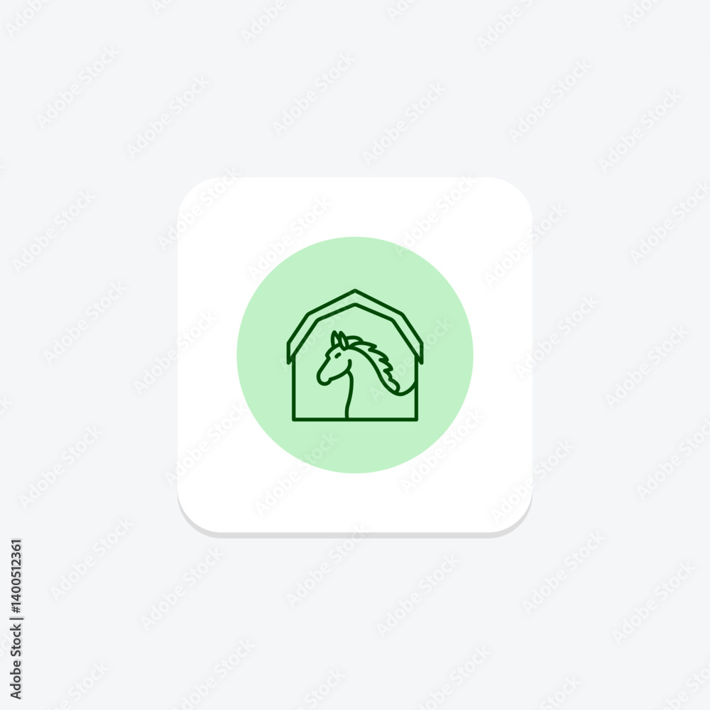 Horse Stable, vector, pixel perfect, illustrator file Horse Stable, vector, pixel perfect, illustrator file