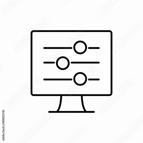 settings control panel dashboard icon vector sign