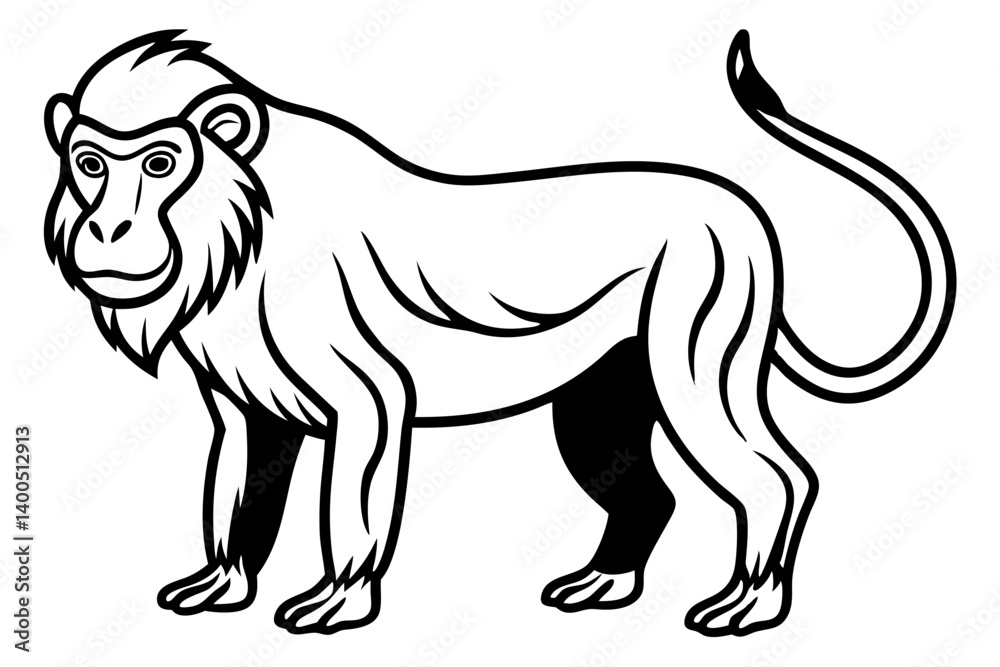 Fototapeta premium Mandrill Minimalist Art