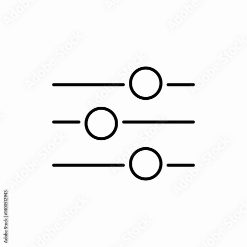 slider control options menu icon vector sign