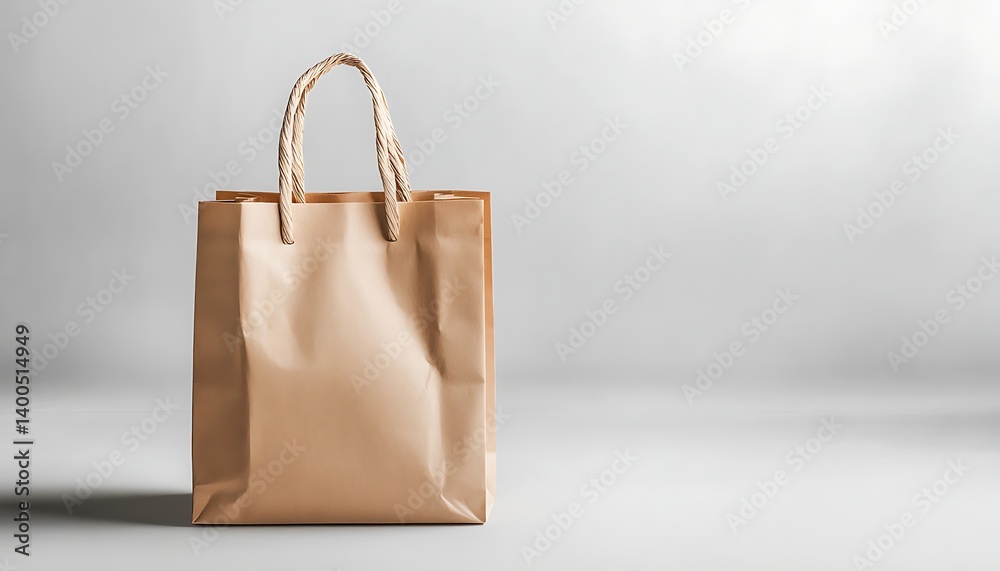Beige Paper Bag Studio Shot Beige Paper Bag Studio Shot