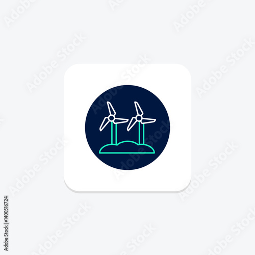 Farm Wind Energy System, vector, pixel perfect, illustrator file