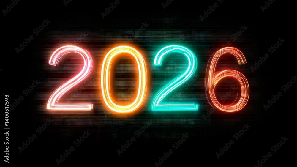Bright Neon 2026 Celebrates Joyful New Year Festivities in Style Generative AI Bright Neon 2026 Celebrates Joyful New Year Festivities in Style Generative AI