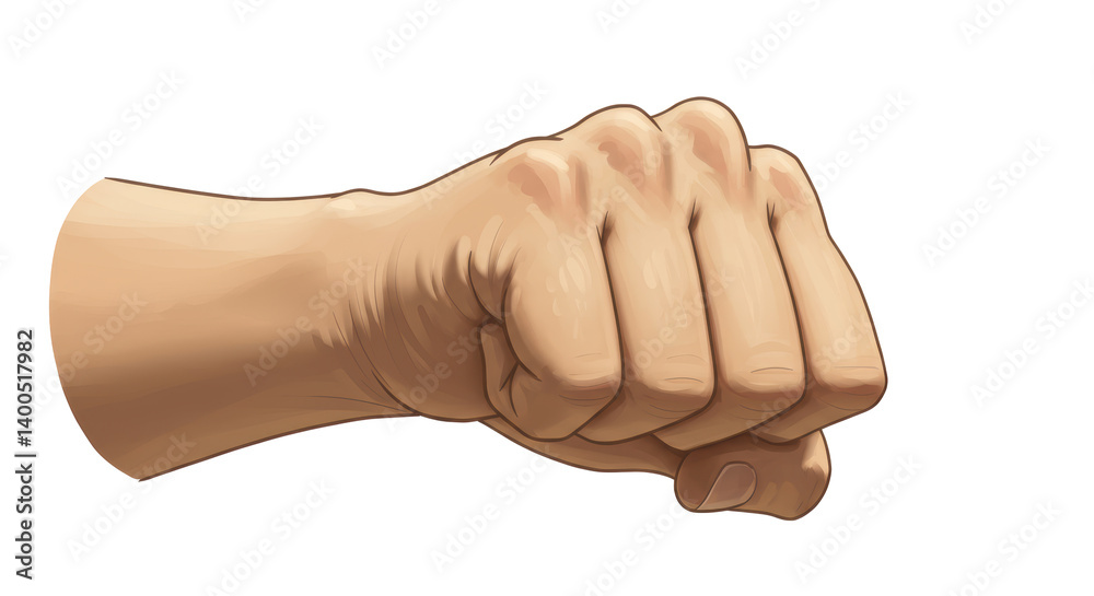 Isolated Clenched Fist Isolated Clenched Fist