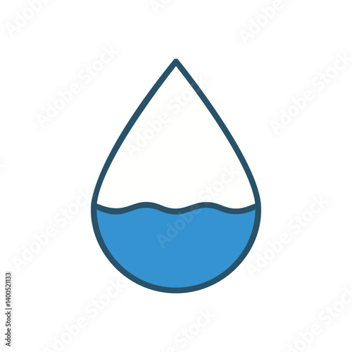 Water Crisis vector icon stock illustration