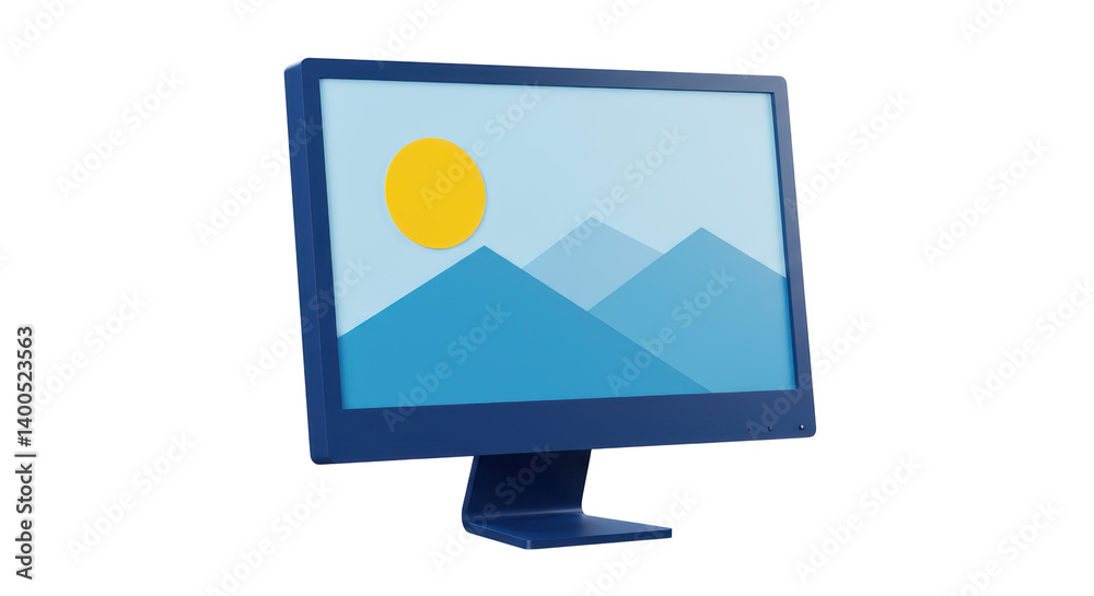 Isolated Computer Screen Isolated Computer Screen