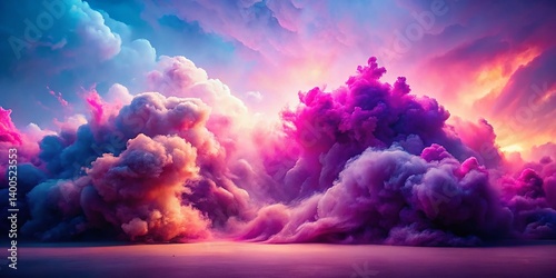Ethereal Pink and Purple Cloud Texture: Abstract Dreamy Sky Background