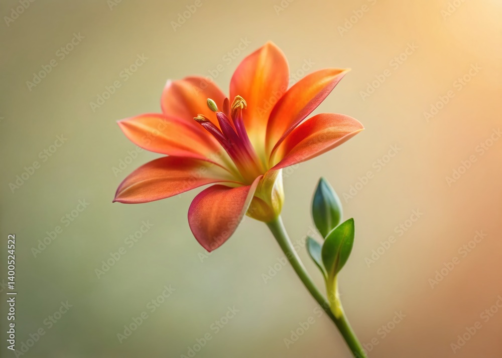 Naklejka premium Ephemeral Beauty: Single Day Blooming Neomarica gracilis Spring Flower