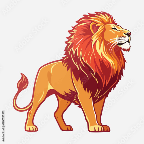 lion Sticker icon vector art