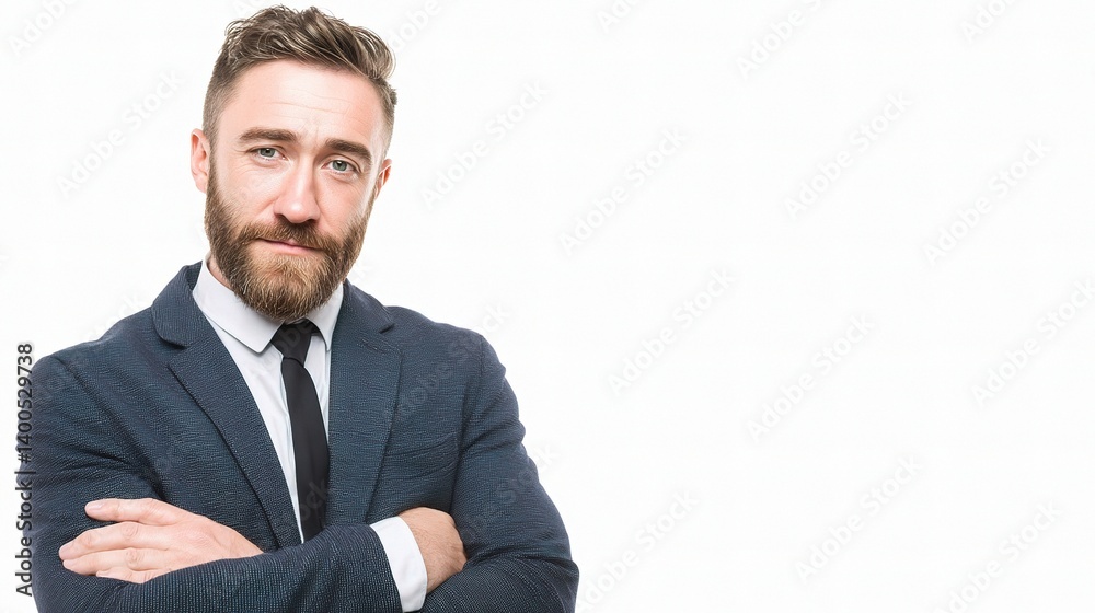 Closeup Portrait of Handsome Caucasian Businessman with Confidence Closeup Portrait of Handsome Caucasian Businessman with Confidence