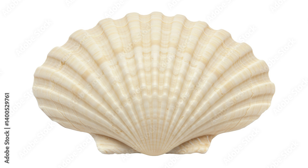 Isolated scallop shell Isolated scallop shell
