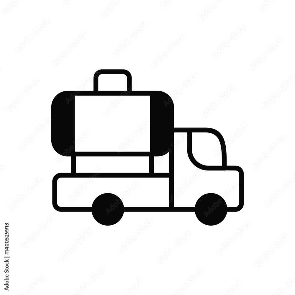 Water Truck vector icon stock illustration Water Truck vector icon stock illustration