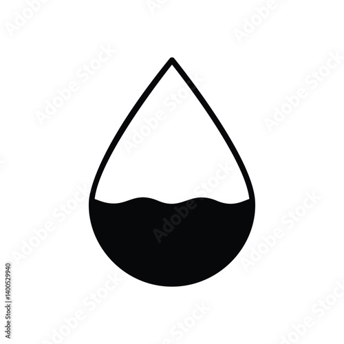 Water Crisis vector icon stock illustration