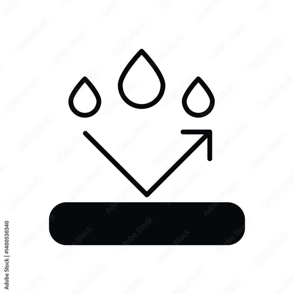 Water Resistant vector icon stock illustration Water Resistant vector icon stock illustration