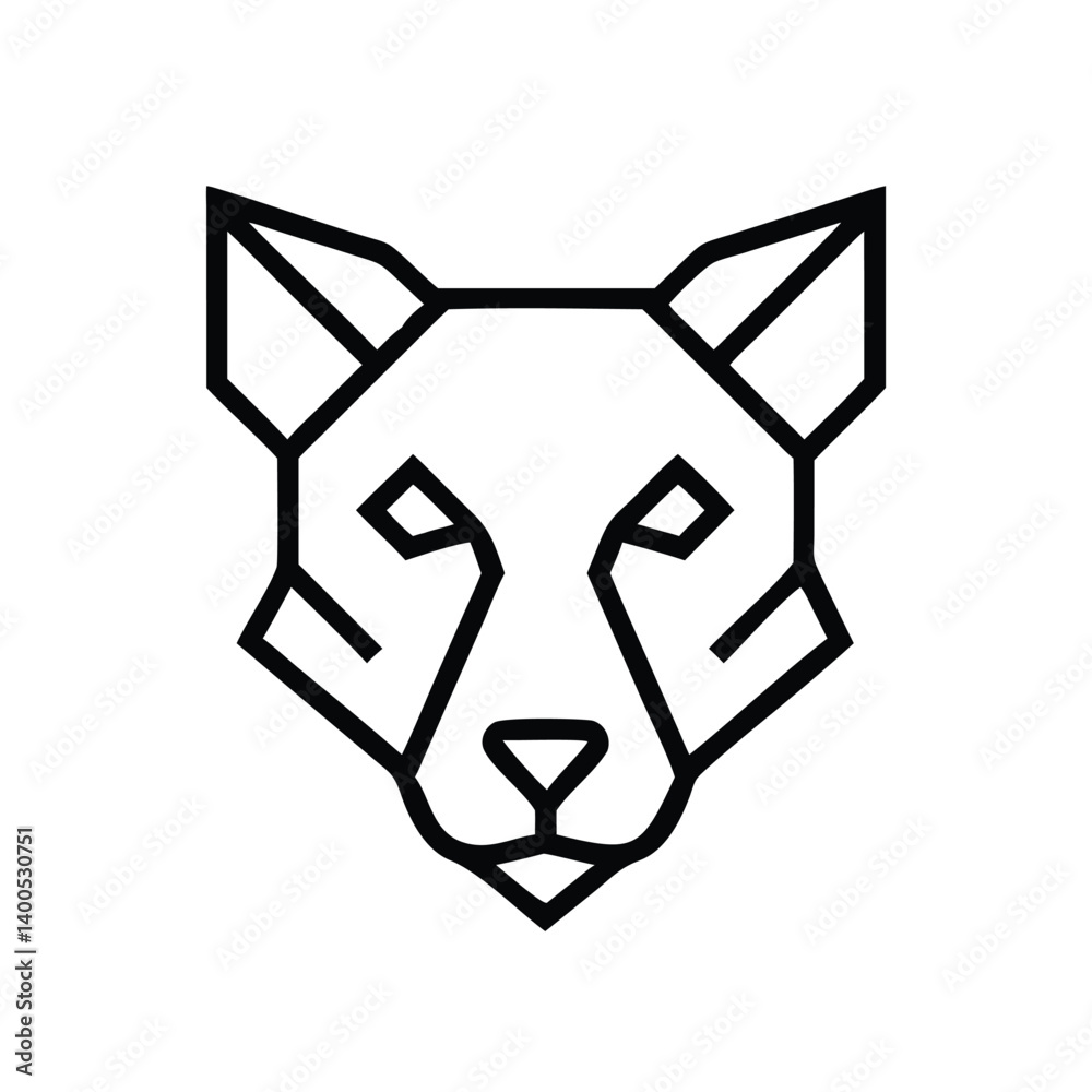 Geometric Polygonal Dog Head Vector Geometric Polygonal Dog Head Vector