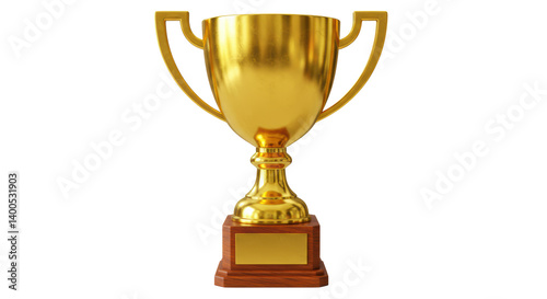 Isolated Golden Trophy