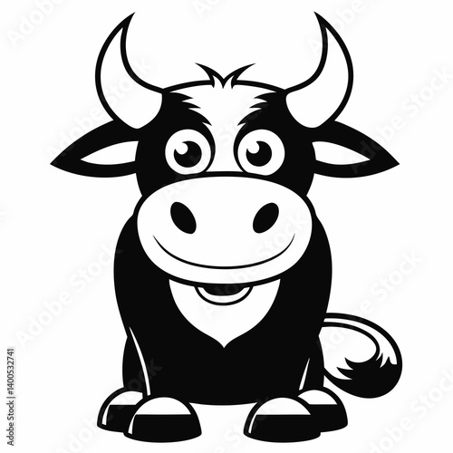 cow cartoon isolated on white