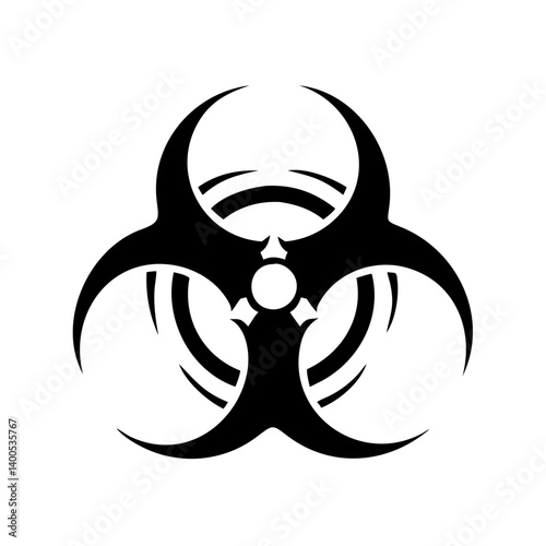 biohazard icon icon, biohazard icon silhouette vector illustration-simple silhouette illustration of biohazard icon, perfect for biohazard icon logos and icons