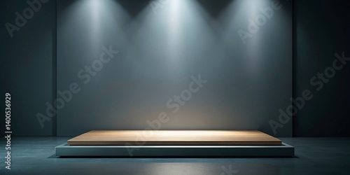 Elegant Empty Product Showcase Stage with Copy Space - Premium Mockup Background