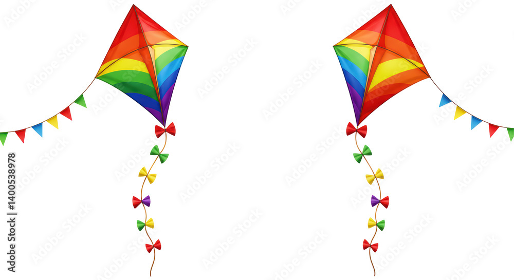 Isolated Rainbow Kites Isolated Rainbow Kites