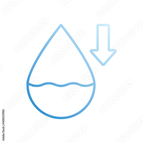 Water Crisis vector icon stock illustration