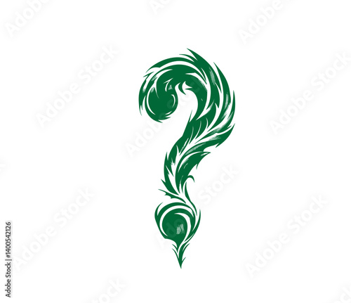 Question mark vector icon. Isolated transparent. Colored outline and filled version